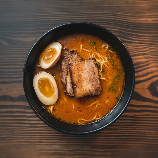 Silky Red Tonkotsu Ramen.