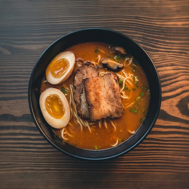 Silky Red Tonkotsu Ramen.